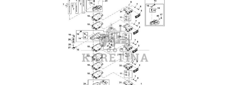 John Deere 9470RX - Kolektor RE594724 (Zawór sterujący)-1