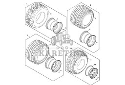 John Deere 960 - Zestaw opony i felgi DC216791 (Rama, pokrywy, róźne)