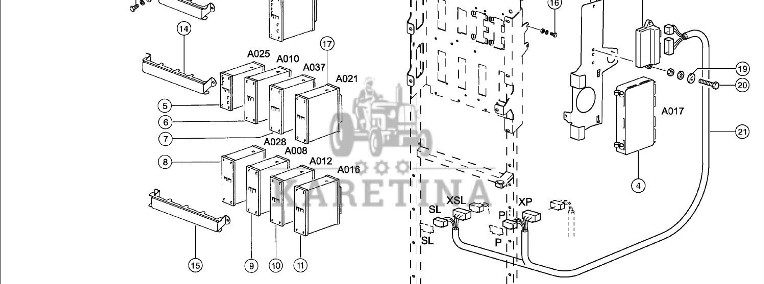Claas Lexion 580 MODUŁ 0000151942 (Centrala elektryczna, moduły wtykowe)-1
