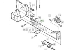 John Deere CTS - tylny zaczep przyczepy hitch AH158268