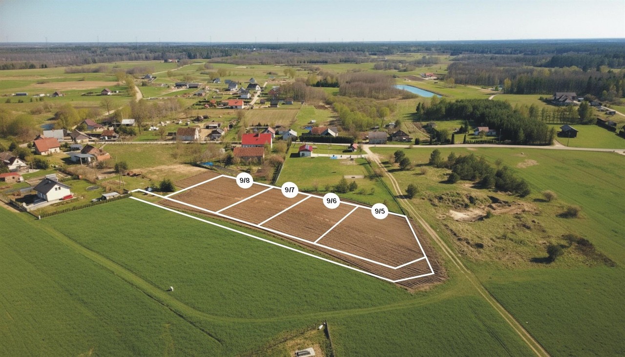 Działka na sprzedaż, 865 m², Ełk Krokocie - Widok 2