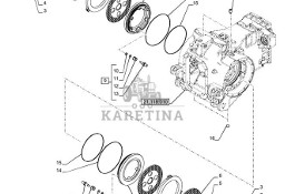 New Holland T6090 T8330 Tarcza hamulcowa 245mm id x 327mm od x 7mm thk 47927180