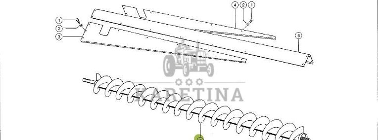 Claas Dominator 98 - rozładunek - ślimak transportowy 0006085382-1