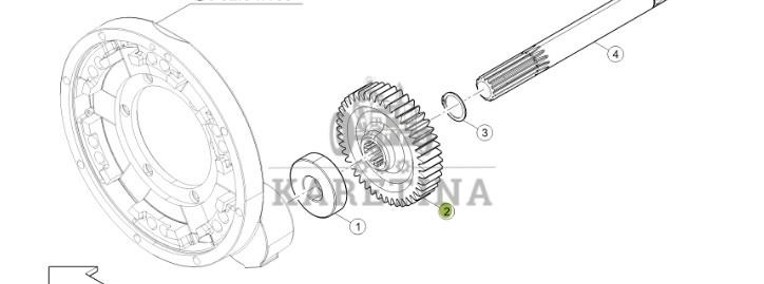 Claas Arion 630 - skrzynia biegów - wałek przekładni 0011332430-1