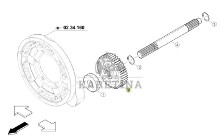 Claas Arion 630 - skrzynia biegów - wałek przekładni 0011332430