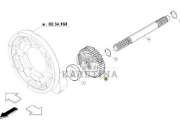 Claas Arion 630 - skrzynia biegów - wałek przekładni 0011332430