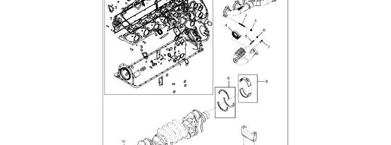 John Deere 9470RX - Zestaw remontowy silnika DZ112021 (Silnik)-1