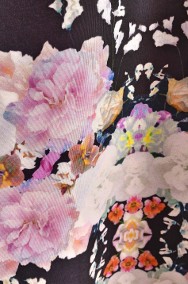 Nowa bluzka H&M 40 L 38 M czarna floral top kwiaty wzór print Lana Del-2