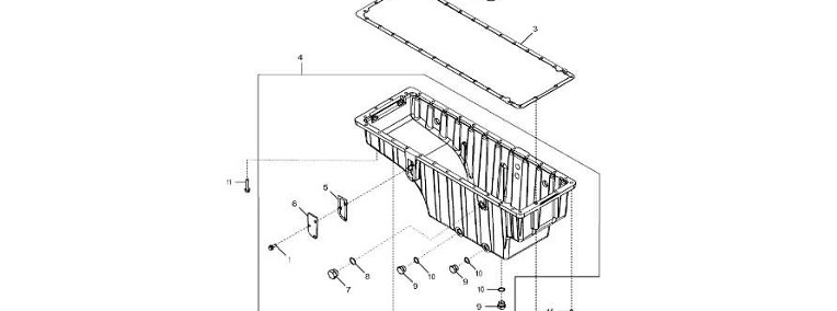 John Deere 9470RX - Miska olejowa RE539461 (Silnik)-1