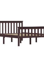 vidaXL Rama łóżka, ciemnobrązowa, lite drewno sosnowe, 140 x 200 cm 283235-2