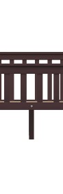 vidaXL Rama łóżka, ciemnobrązowa, lite drewno sosnowe, 140 x 200 cm 283235-3