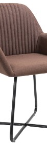 vidaXL Krzesła do jadalni, 2 szt., brązowe, tapicerowane tkaniną249810-3
