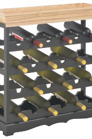 vidaXL Szafka na wino, czarna, 70x22,5x70,5 cm, MDF280067-2