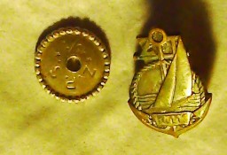 Żeglarska Odznaka Turystyczna, Brązowa sądząc po kolorze, metalowa na śrubce