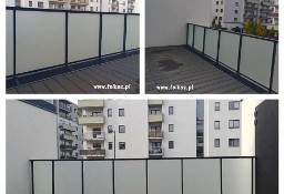 Folie matowe na szklane balustrady balkonowe Warszawa ,oklejanie balkonów folią