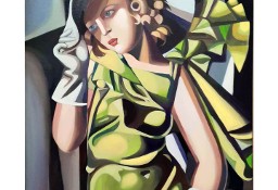 Sprzedam obraz - Tamara Łempicka- Kobieta w kapeluszu- 50 na 70 cm