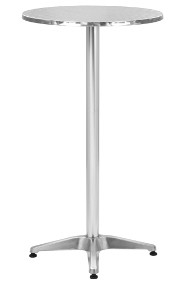 vidaXL Stół ogrodowy, srebrny, 60x(70-110) cm, aluminiowy 44802-2