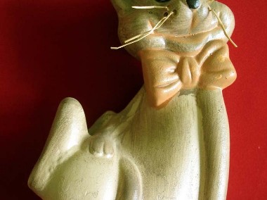 Kot - śmieszny stary kocur - figurka z ceramiki - 15 x 9 x 5 cm-1