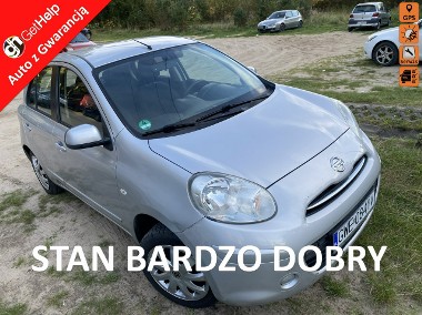 Nissan Micra IV Benzyna, klimatyzacja, dotykowa nawigacja, 8 airbag, isofix, el.szyb-1