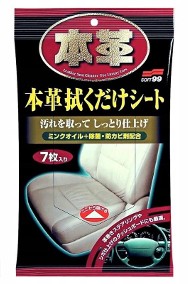 Soft99 leather seat cleaning chusteczki do skóry-2