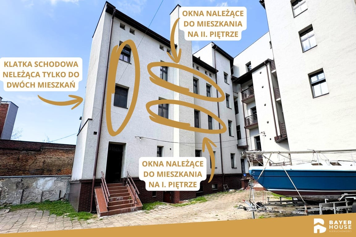 cała oficyna kamienicy | 2 mieszkania | pryw. klatka | pryw. parking - Widok 3