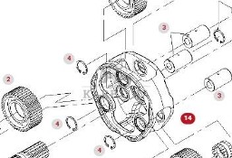 Massey Ferguson 7718S DYNA-VT Układ Planetarny Satelity Zwolnicy CZĘŚCI 737150150051 737150150300