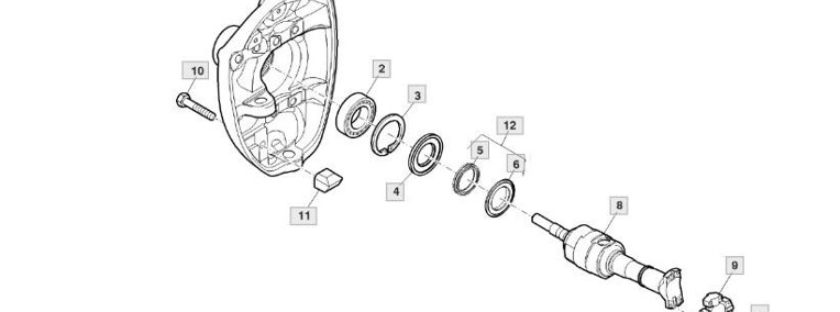 John Deere 8130 8230 8330 8430 8530 - zwrotnica lewa R167919 R290305-1