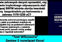 "Test Wilcoxona" - Zestaw 2 rozwiązań Excel z dziedziny - #TEST #WILCOXON