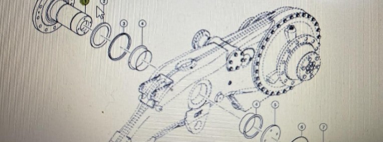 CLAAS 00 0764 407 0/Claas-oś gąsienicy/Claas Lexion 580/600/56-540/570-1