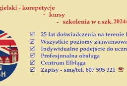 Język angielski - korepetycje, nauka, kursy, szkolenia 2024/2025