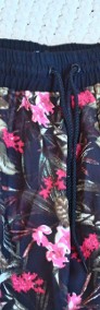 Nowe spodnie haremki Cropp L 40 wzór kwiaty floral exotic lekkie przew-3