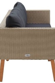 vidaXL 3-osobowa sofa ogrodowa z poduszkami, rattan PE, beż-2