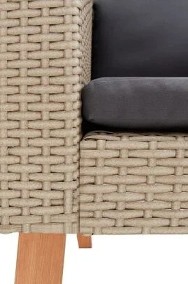 vidaXL 3-osobowa sofa ogrodowa z poduszkami, rattan PE, beż-3