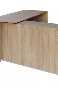 vidaXL Biurko narożne z 4 półkami w kolorze drewna dębowego243059-3