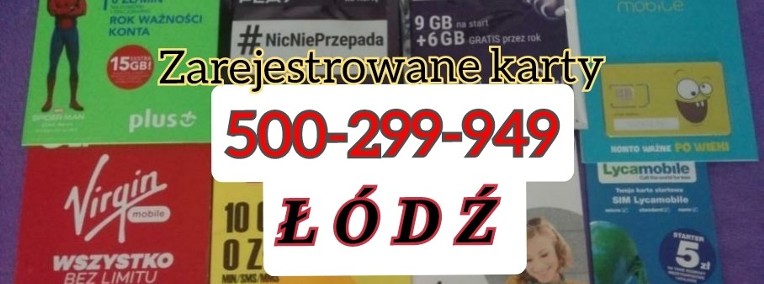 Zarejestrowane karty ŁÓDŹ Polskie startery Anonimowe Czeskie karty SIM -1