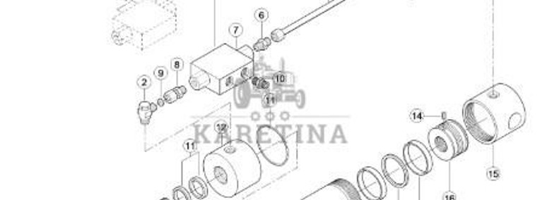 CLAAS Orbis 450 Siłownik Hydrauliczny CZĘŚCI 0004973300 00 0497 330 0-1