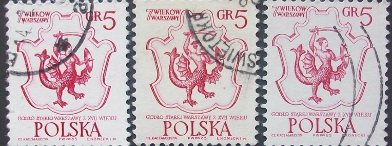 Znaczki polskie rok 1965 Fi 1448 odcienie - 3 znaczki-1
