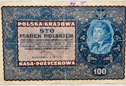 Banknot Polska IIRP 100 Marek Polskich MKP 1919 rok r. IC SERJA S St. III+ 