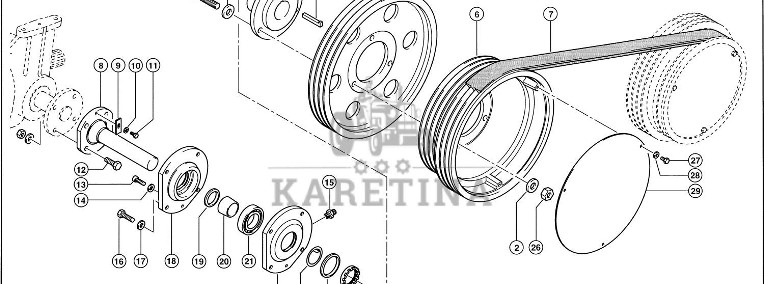 Claas Lexion 580 KOŁO PASOWE 0006676750 (Napęd hybrydowy stopniowy, 2. stopień)-1