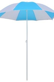 vidaXL Parasol plażowy, niebiesko-biały, 180 cm, tkanina-2