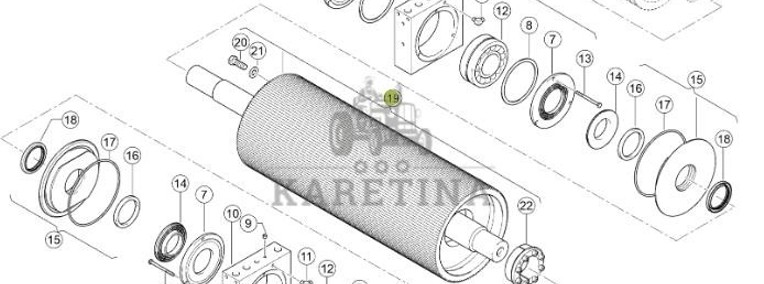 Claas Jaguar 970 - corncracker - walec przedni 0001305973-1