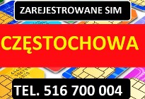 Zarejestrowane startery telefoniczne karty SIM prepaid eSIM Internet Częstochowa