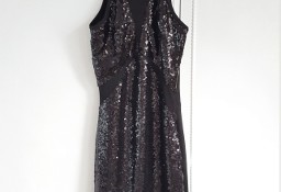 Sukienka Asos Club L XS 34 czarna cekiny obcisła dopasowana