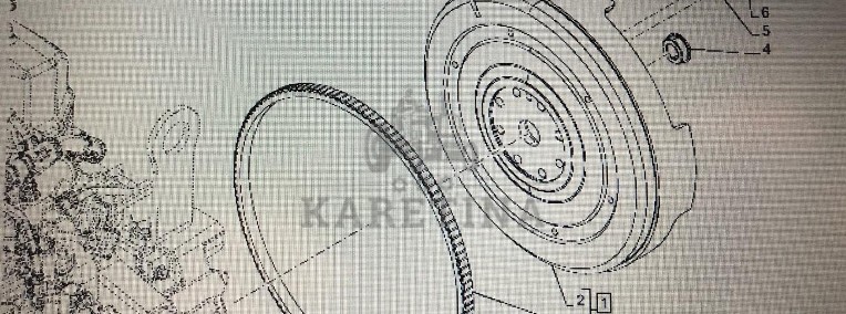 CASE OPTUM 270 SILNIK-koło zamachowe/CZĘŚĆ 47615708/Case Optum 250/270/300-1