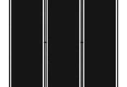 vidaXL Parawan 3-panelowy, czarny, 150 x 180 cm