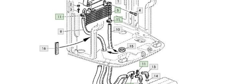 John Deere 6820 6920 6920S - chłodnica oleju AL153566-1