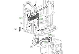 John Deere 6820 6920 6920S - chłodnica oleju AL153566