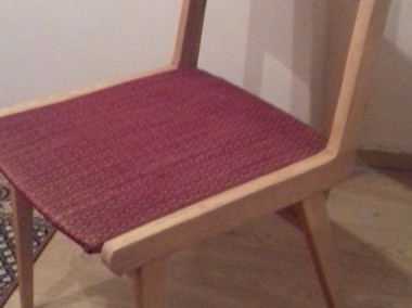 Krzesło drewniane z obiciem, Vintage, do sprzedania-1