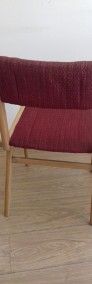 Krzesło drewniane z obiciem, Vintage, do sprzedania-4