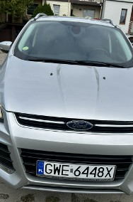 Ford Kuga II Titanium, mocny Diesel, parktronk, nawigacja,hak, hands free,pół skó-2